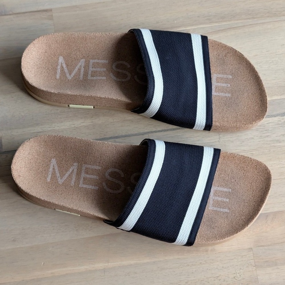 MESSAGE Mullen Slide Sandal -Black/Cream Size EU 39 (US 8.5/9) - Picture 9 of 10
